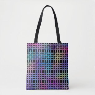 Tote Bag Élégant Motif de tissage de panier coloré moder