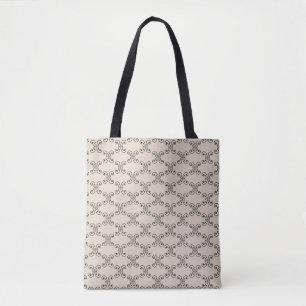Tote Bag Elégant motif en spirale sur champagne beige