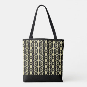 Tote Bag Élégant motif noir et beige sable