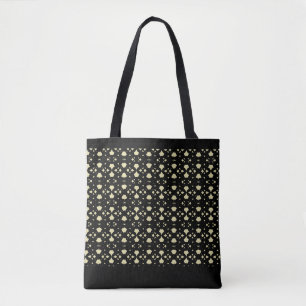 Tote Bag Élégant motif noir et beige sable