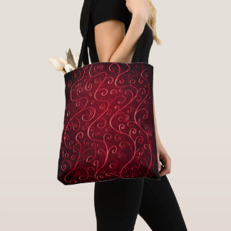 Tote Bag Élégant Motif Red Swirl