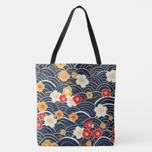 Tote Bag Élégant Motif sans couture en fleur de cerisier (1