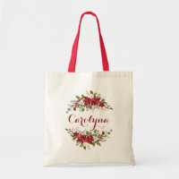 Elégant Poinsettia Floral Bridesmaid Favoriser