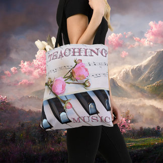 Tote Bag Élégant professeur de musique de piano
