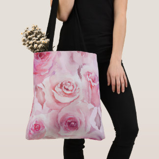 Tote Bag Élégant rose rose rose rose pâle