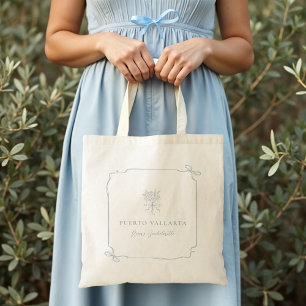 Tote Bag Élégant ruban Bow Floral Bachelorette Party cadeau