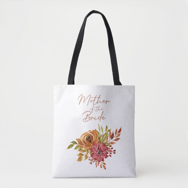Tote Bag Elégant Rustic Fall Floral Mère de la mariée (Devant)