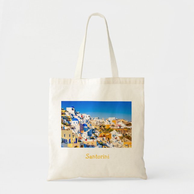 Tote Bag Elégant Santorin Grèce Pittoresque (Devant)