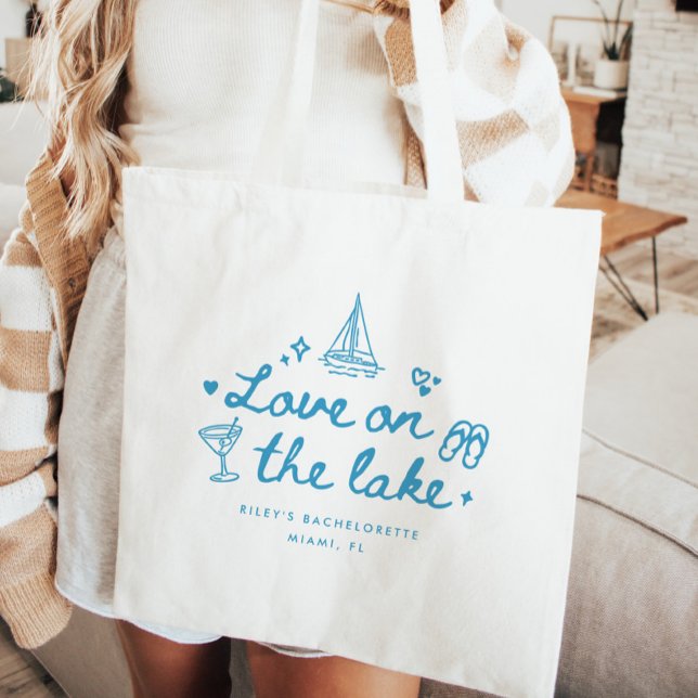 Tote Bag Élégant Script "Love on the Lake" Enterrement de V (Créateur téléchargé)