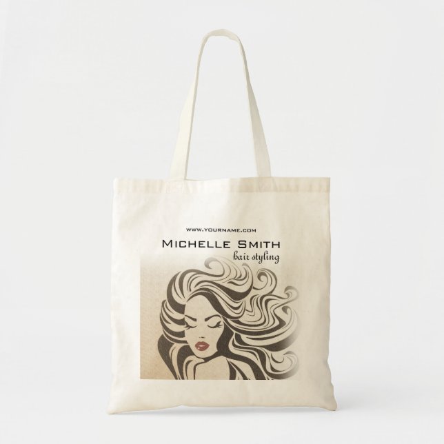 Tote Bag Élégant Sepia Chic Wavy Hairstyle extensions de ch (Devant)