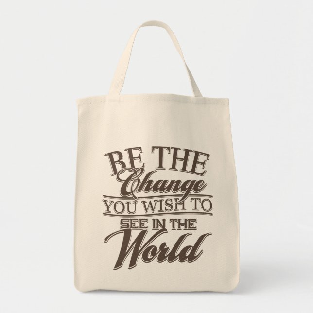 Tote Bag Élégant soyez le changement (Devant)