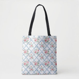 Tote Bag Élégant Style Mignon Boho Rose Botanique Floral