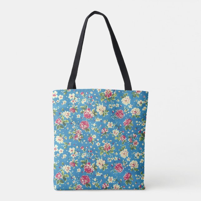 Tote Bag Élégant Style Mignon Botanique Floral (Dos)