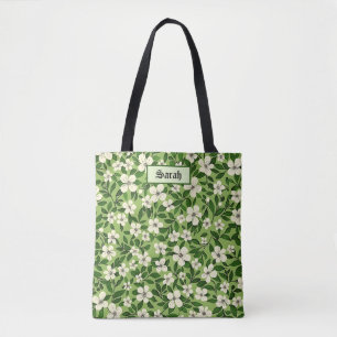 Tote Bag Élégant Style Mignon Botanique Floral Vert