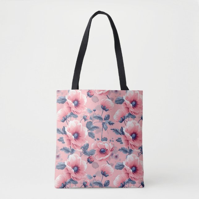 Tote Bag Élégant Stylish Cute Boho rose Botanique Floral (Devant)