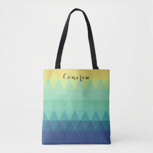 Tote Bag Elégant triangle abstrait ombre Motif Personnalisé