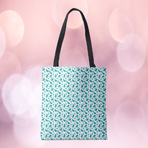 Tote Bag Élégant Turquoise Vert Bleu Bohème Paisley