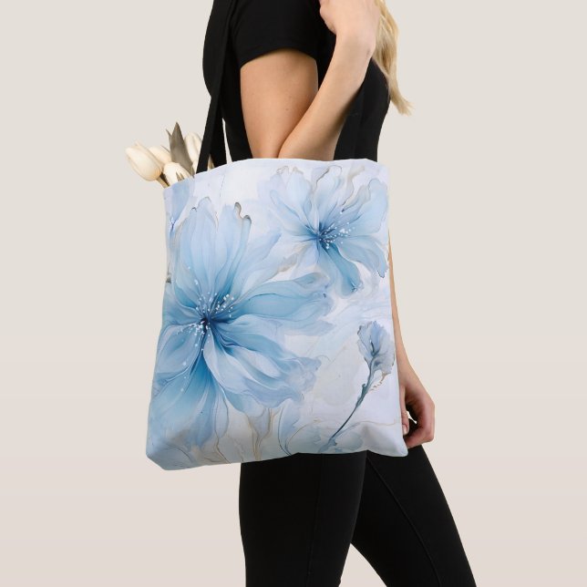 Tote Bag Elégante aquarelle à fleurs florales d'Aquarelle (De près)