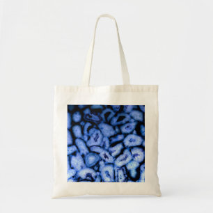 Tote Bag Elégante bâtonnets bleus pierres précieuses quartz