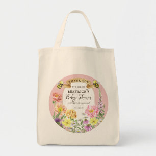 Tote Bag Elégante Bee et Fleur sauvage Baby shower Faveurs
