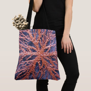 Tote Bag Elégante broderie orange brûlée surdimensionnée