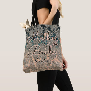 Tote Bag Elégante Champagne Turquoise Mère De La Mariée