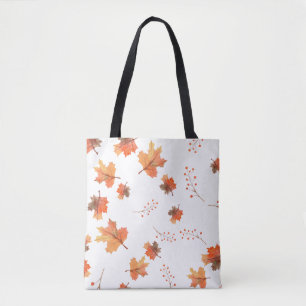 Tote Bag Élégante chute automne blanc