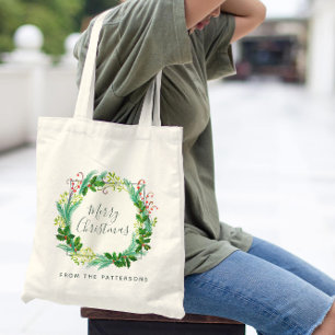 Tote Bag Élégante couronne moderne Nom de famille Joyeux No