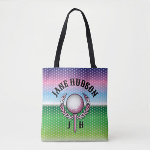 Tote Bag Elégante Dames Monogram Golf Design