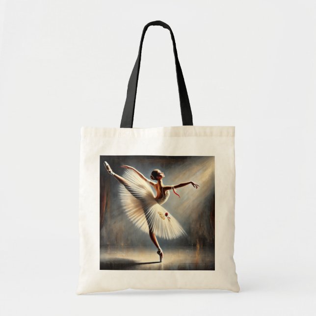 Tote Bag Elégante danseuse de ballet Arabesque Pose (Devant)