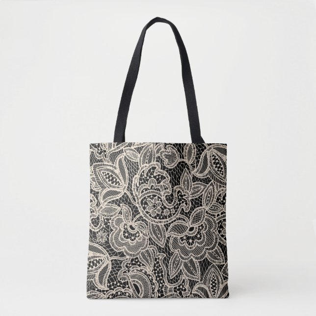 Tote Bag Elégante dentelle sans couture Motif (Devant)