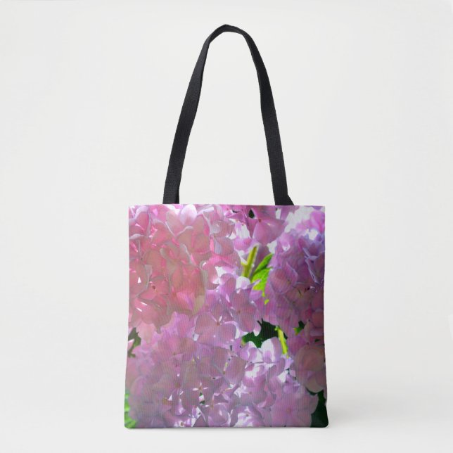 Tote Bag Elégante douce rose floral belle hydrangée rose (Devant)
