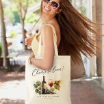 Tote Bag Elégante encouragements à aimer Vin Aquarelle à th<br><div class="desc">Allongez votre douche nuptiale avec le Sac fourre-tout Elégant Cheers to Love Wine-Theme Watercolor, qui présente un design d'aquarelle élégant et une calligraphie branchée. Cette fourre-tout polyvalente est une douche nuptiale idéale ou une faveur de mariage, adaptée pour des célébrations sur le thème du vin ou des soirées viticoles. Offrant...</div>