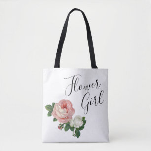 Tote Bag Élégante et moderne fille de fleurs roses roses ro