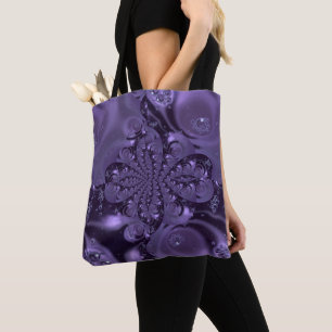 Tote Bag Élégante étincelle Royale Purple Liquide