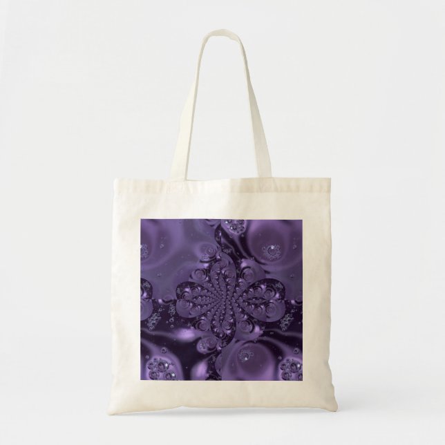 Tote Bag Élégante étincelle Royale Purple Liquide (Devant)