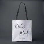 Tote Bag Élégante femme de chambre en marbre blanc et parti<br><div class="desc">Design élégant en parties scintillant faux argent et marbre blanc.</div>