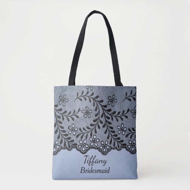 Tote Bag Élégante femme de ménage bleue (Devant)