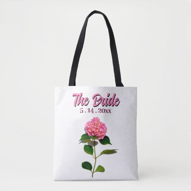 Tote Bag Élégante fleur rose rose rose fleuron rose hydrang (Devant)