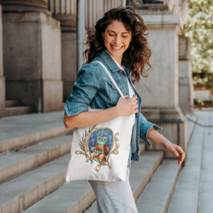 Tote Bag Élégante grenouille victorienne