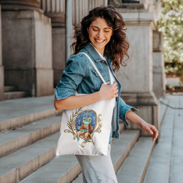 Tote Bag Élégante grenouille victorienne (Créateur téléchargé)