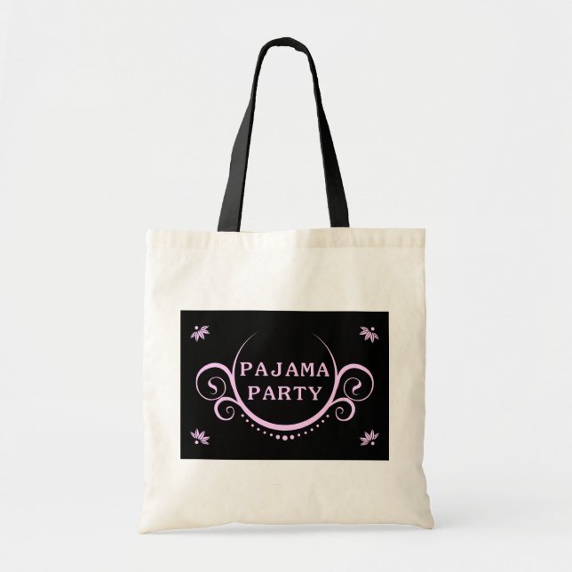 Tote Bag élégante invitation à la fête du pyjama (Devant)