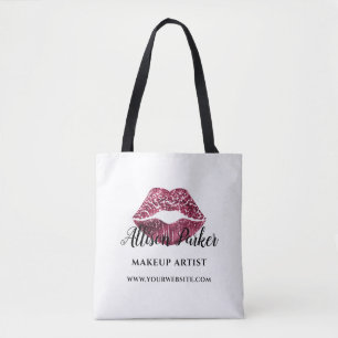Tote Bag Elégante lèvres rouges Élégante artiste maquillage