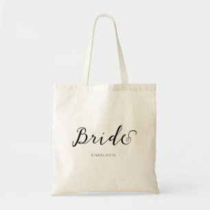 Tote Bag Élégante mariée de script manuscrite à flux