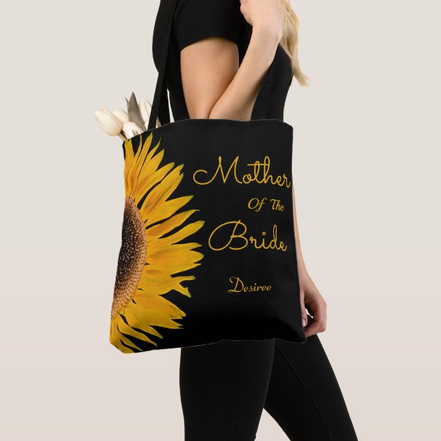 Tote Bag Élégante Mère De Fleur De Soleil Jaune De La Marié (De près)