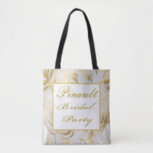 Tote Bag Élégante Monstère d'or Personnalisée fête nuptiale