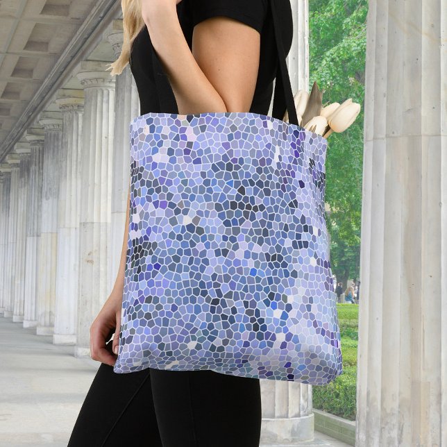 Tote Bag Elégante mosaïque bleue glace (Créateur téléchargé)