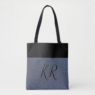 Tote Bag Élégante Parties scintillant argentée (simulée) Mo