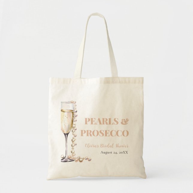 Tote Bag Elégante perles d'or et Fête des mariées de poursu (Devant)
