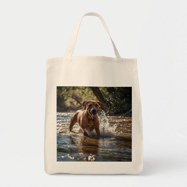 Tote Bag Élégante Rhodesian Ridgeback Grocery Fourre-tout (Devant)